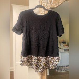 LOFT black shirt with floral layer. Really nice fit and perfect for spring!